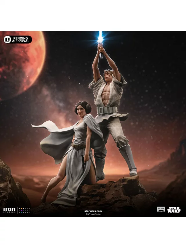 Statuette Star Wars - Luke and Leia Movie Poster 1/10 (Iron Studios) - Figuren