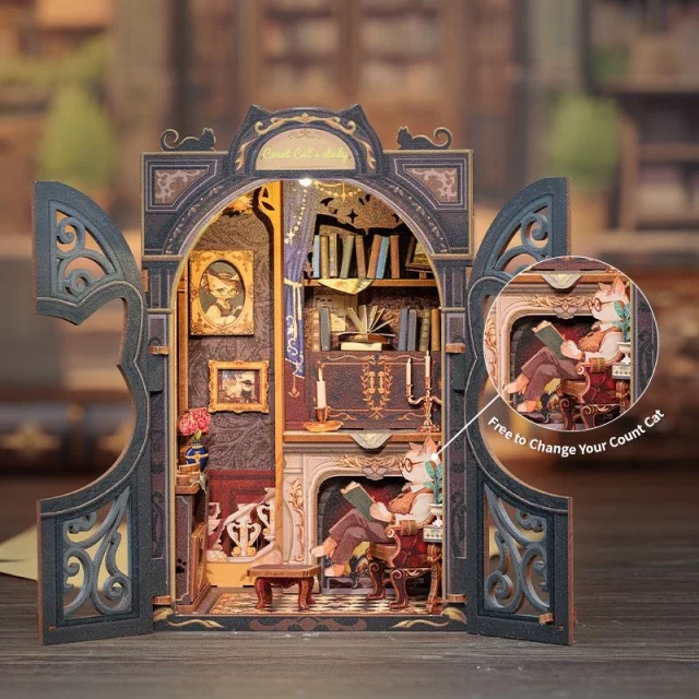 Bausatz CuteBee - Count Cat's Study - Lesezeichen