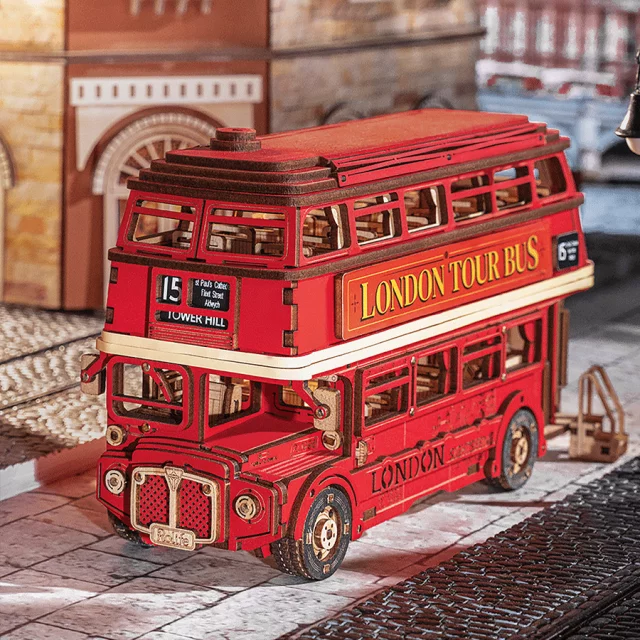 Bausatz - Londoner Bus (aus Holz) - Robotime