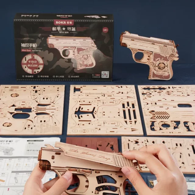 Bausatz- Mini Gun (aus Holz) - Robotime