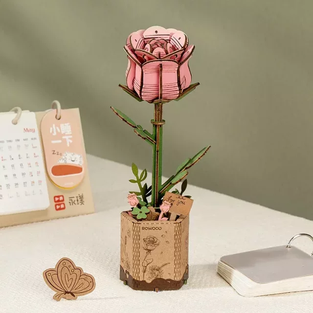Bausatz- Rose (aus Holz) - Aus Holz