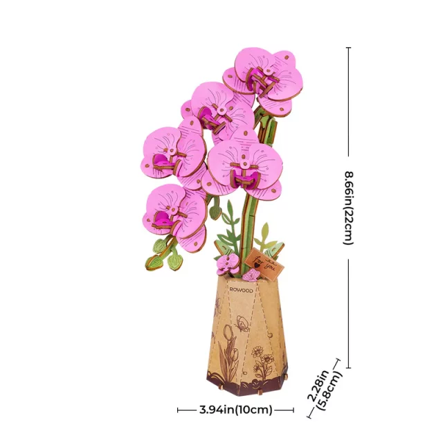 Bausatz- Purple Moth Orchid (aus Holz) - Robotime
