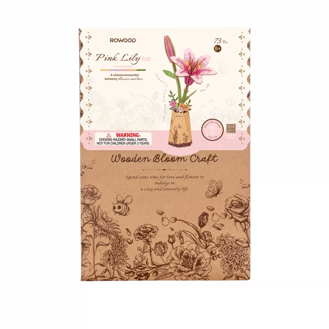 Bausatz – Rosa Lilie (aus Holz) - Aus Holz