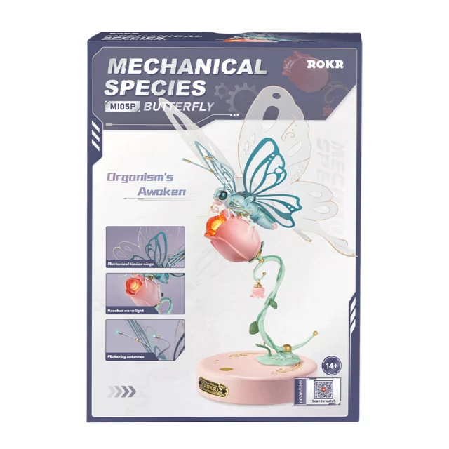 Bausatz – Rosa Schmetterling (Robotime) - Aus Holz