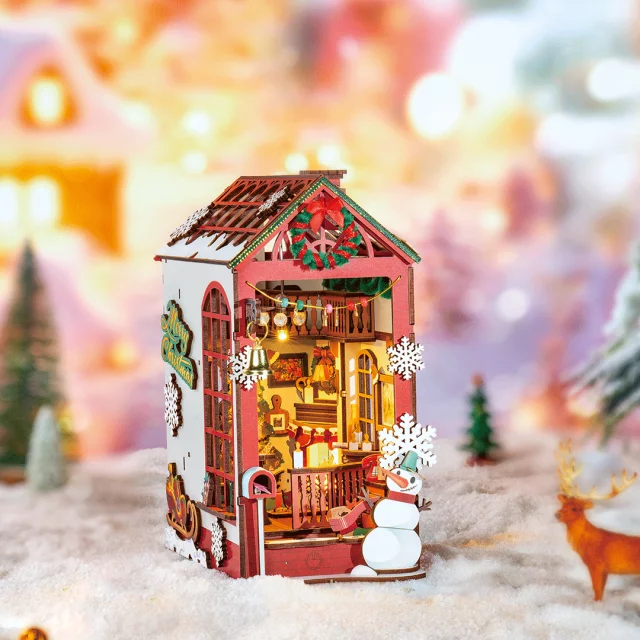 Bausatz - Weihnachtliche Innenszene aus Holz - Robotime