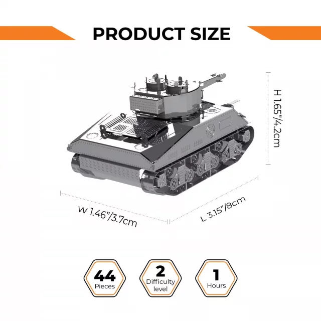 Baukasten World of Tanks - M4 Sherman (Metallbox) - Metal Time