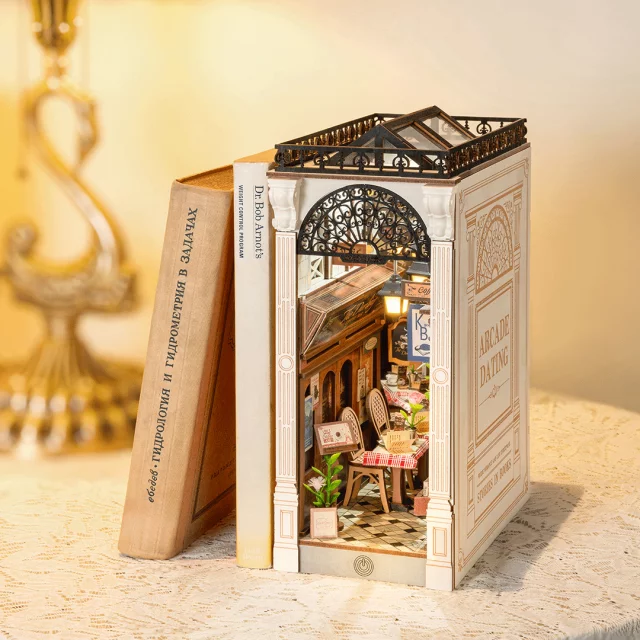 Bausatz - Buchstütze Arcade Dating (Holz) - Lesezeichen