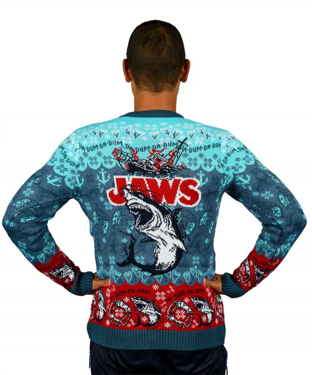 Weihnachtspullover Jaws - Christmas Jumper (größe XL)