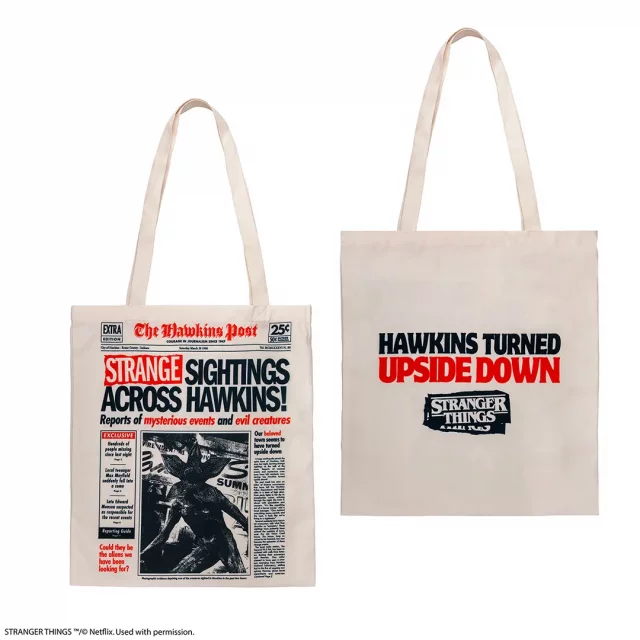 Tasche Stranger Things - Hawkins Turned Upside Down - Strandtaschen