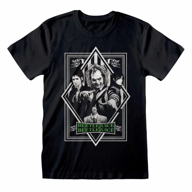 T-Shirt Beetlejuice Beetlejuice - BW Poster (größe XXL) - Tim Burton