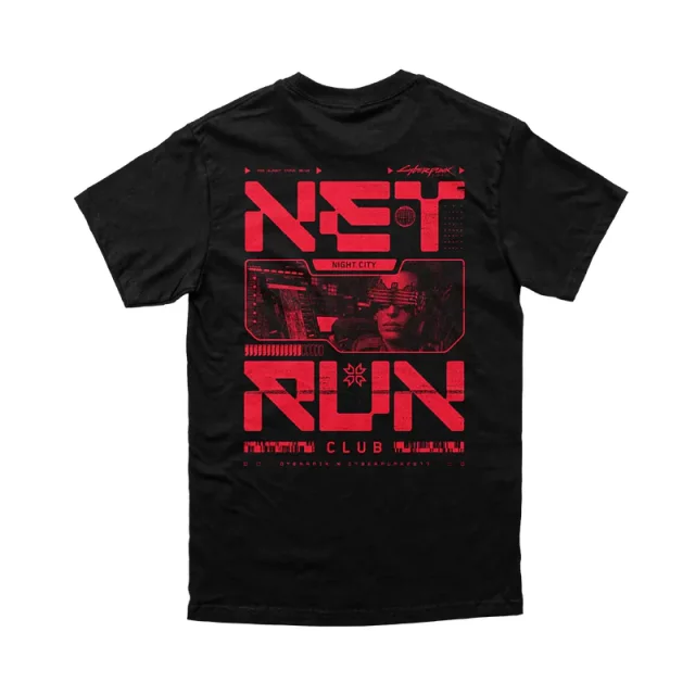 T-Shirt Cyberpunk 2077 - Net Run Club (größe XXXL)