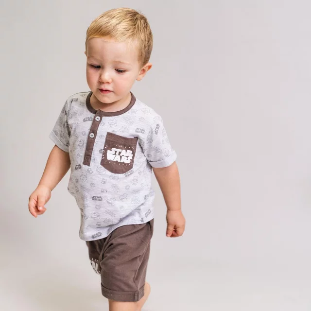 Kinder-T-Shirt Star Wars - Logo Set (T-Shirt + Shorts) (größe 36 Monate) - The Mandalorian