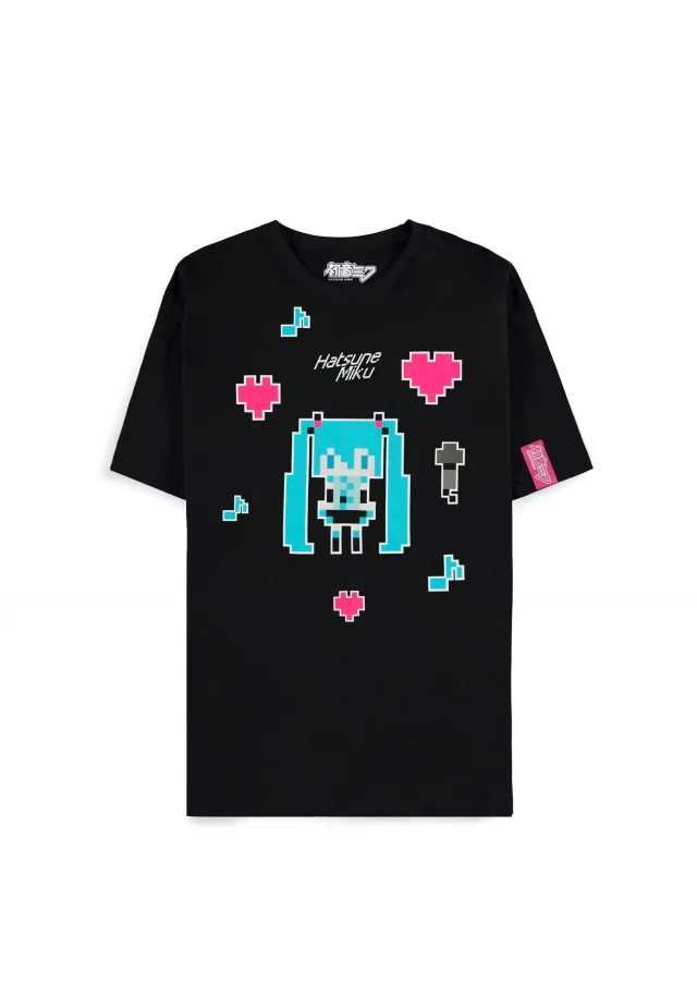 T-Shirt Vocaloid - Hatsune Miku Pixel Art (größe XL)