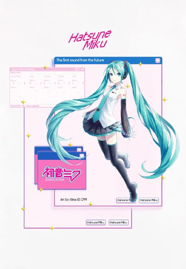 T-Shirt Vocaloid - Hatsune Miku Pop Up (größe XL)