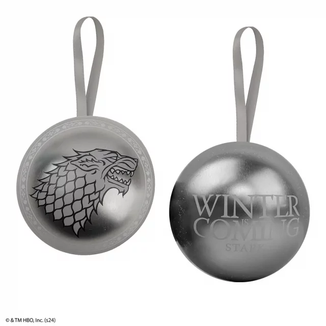 Weihnachtsschmuck Game of Thrones - Stark Direwolf (mit Anhänger im Inneren) - Anhänger