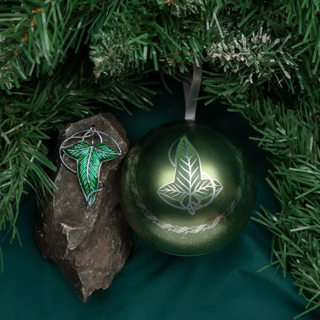 Weihnachtsschmuck Lord of the Rings - Lorien Leaf (mit Brosche im Inneren) - Weihnachtsdekoration