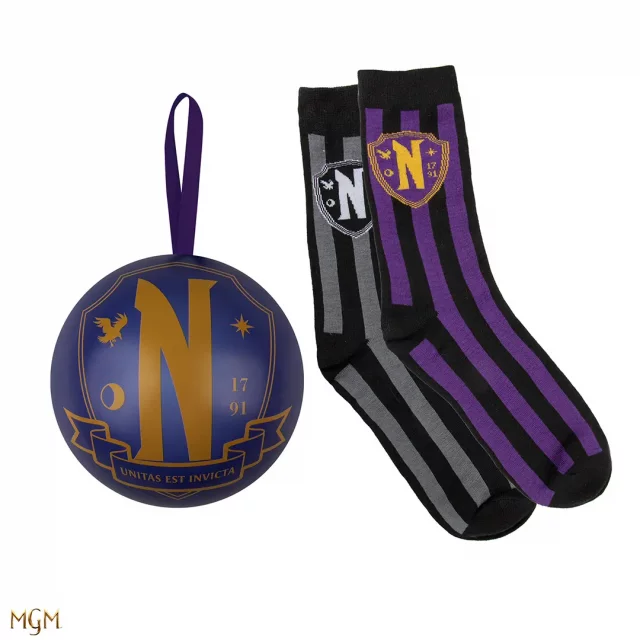 Weihnachtsschmuck Wednesday - Nevermore Academy (Socken im Inneren) - Weihnachtsdekoration