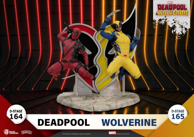 Vorteilhaftes Set Marvel - Figur Deadpool & Wolverine - D-Stage Diorama (Beast Kingdom) - X-Men