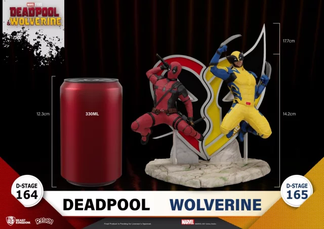 Vorteilhaftes Set Marvel - Figur Deadpool & Wolverine - D-Stage Diorama (Beast Kingdom) - X-Men