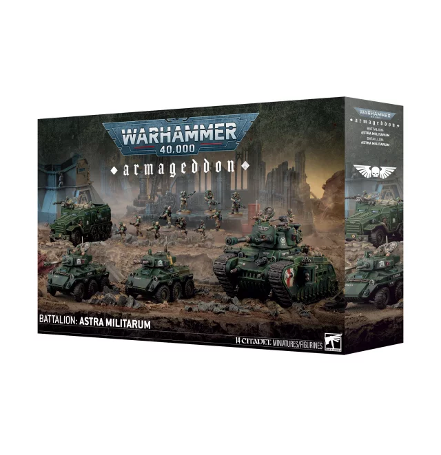 W40k: Armageddon - Battalion: Astra Militarum (14 Figuren) - Warhammer