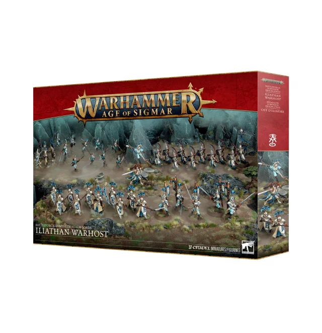 W-AOS: Battleforce: Lumineth Realm-Lords - Iliathan Warhost (37 Figuren) - Brettspiel