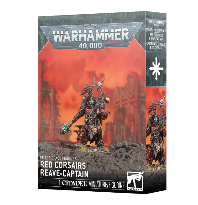 W40k: Chaos Space Marine - Red Corsairs Reave-Captain (1 Figur) - Brettspiel