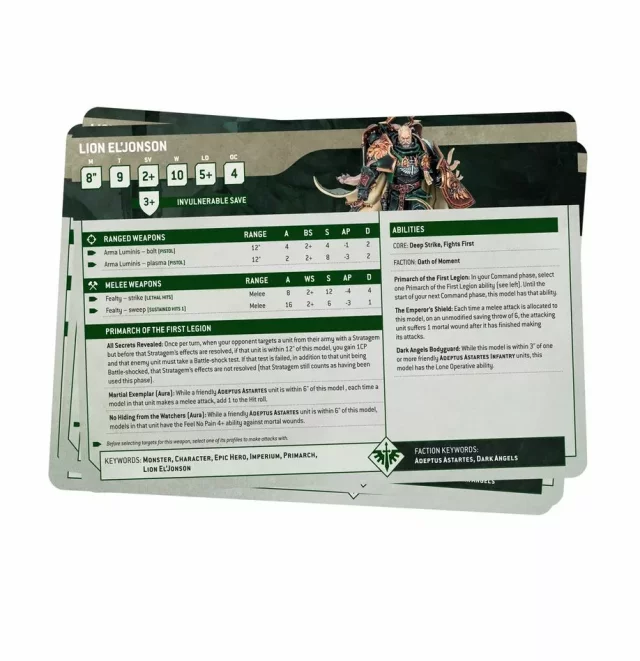 W40k: Dark Angels Datacards (2024) - Brettspiel