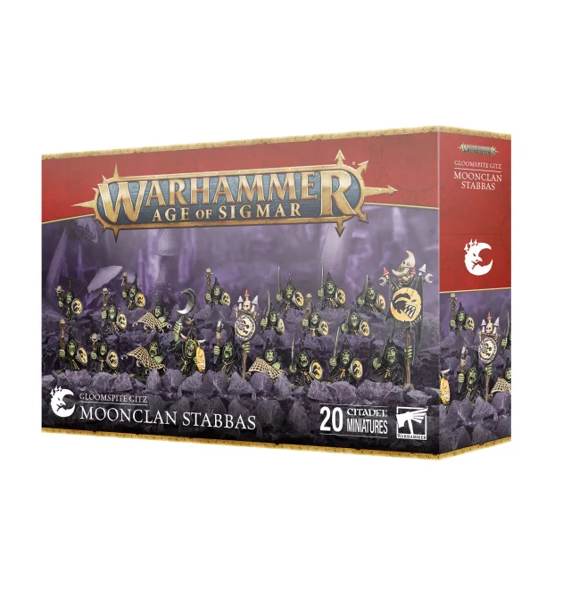 W-AOS: Gloomspite Gitz - Moonclan Stabbas (20 Figuren) - Brettspiel