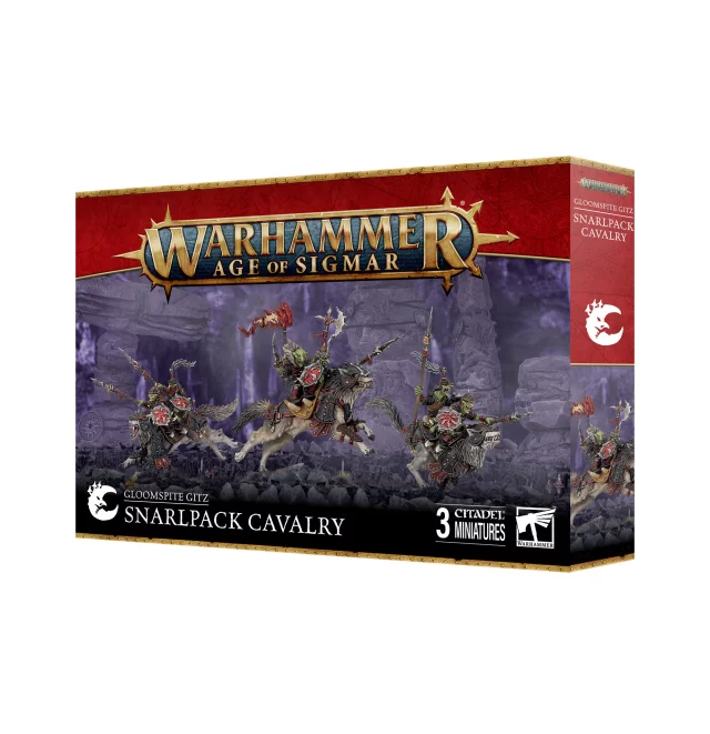 W-AOS: Gloomspite Gitz - Snarlpack Cavalry (3 Figuren) - Brettspiel
