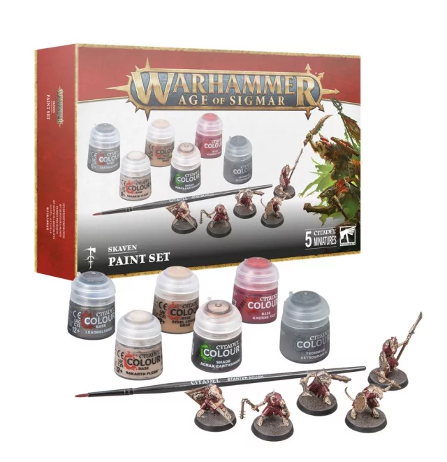 W-AOS - Skaven Paint Set (5 Figuren) - Brettspiel