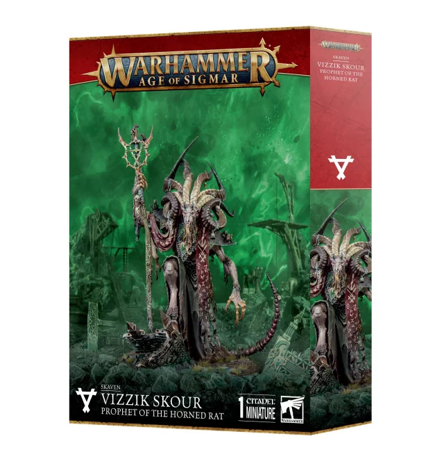 W-AOS: Skaven - Vizzik Skour Prophet of the Horned Rat (1 Figur) - Warhammer