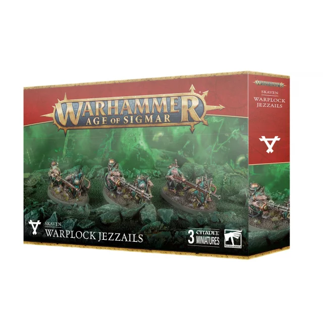 W-AOS: Skaven - Warplock Jezzails (3 Figuren) - Warhammer