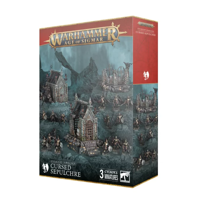 W-AOS: Soulblight Gravelords - Cursed Sepulchre (3 Figuren) - Warhammer