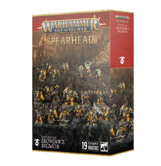 W-AOS: Spearhead - Orruk Warclans Ironjawz Bigmob (19 Figuren) - Warhammer