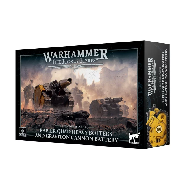 Warhammer: Horus Heresy - Legiones Astartes - Rapier Quad Heavy Bolters and Graviton Cannon Battery (6 Figuren) - Brettspiel