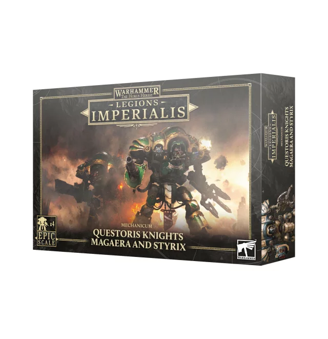 Warhammer: Horus Heresy - Legions Imperialis - Questoris Knights Magaera and Styrix (4 Figuren) - Brettspiel