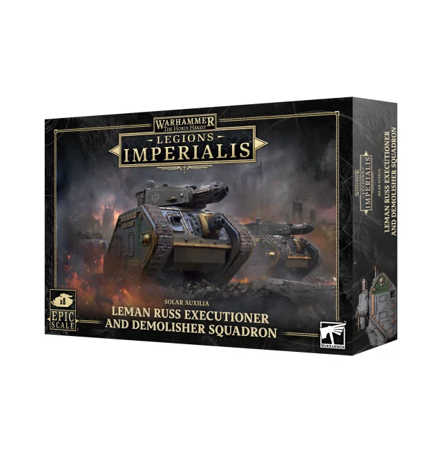 Warhammer: Horus Heresy - Legions Imperialis - Solar Auxilia Leman Russ Executioner and Demolisher Squadron (8 figuren) - Brettspiel