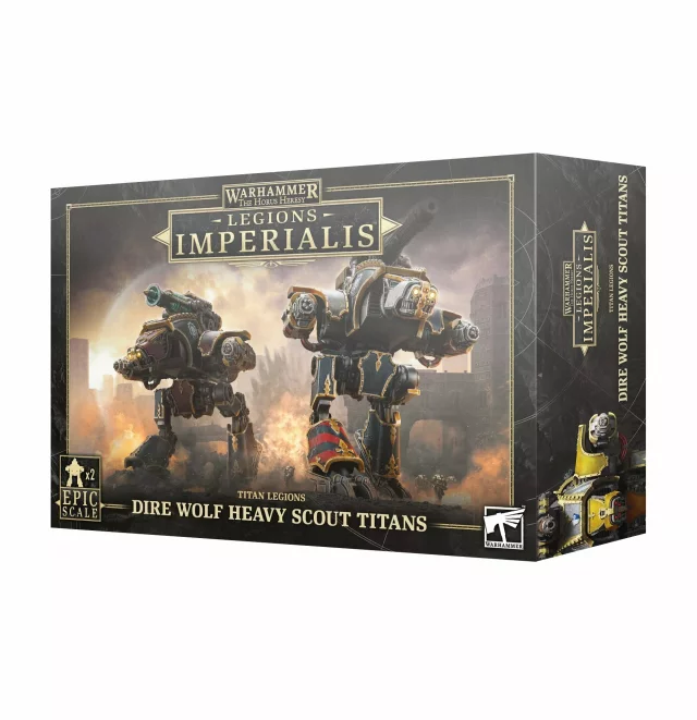 Warhammer: Horus Heresy - Legions Imperialis - Titan Legions Dire Wolf Heavy Scout Titans (2 Figuren) - Brettspiel