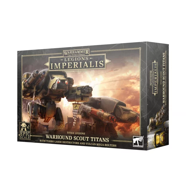 Warhammer: Horus Heresy - Legions Imperialis - Titan Legions Warhound Scout Titans (2 Figuren) - Brettspiel