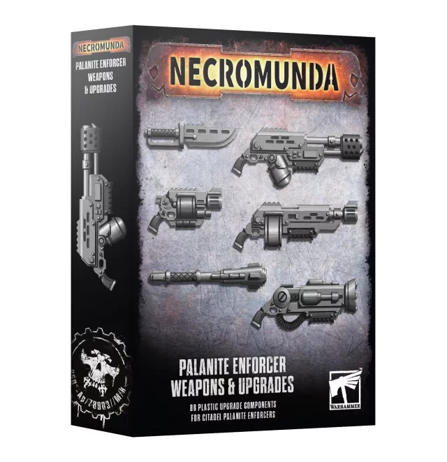 Warhammer Necromunda - Palanite Enforcer Weapons & Upgrades - Brettspiel