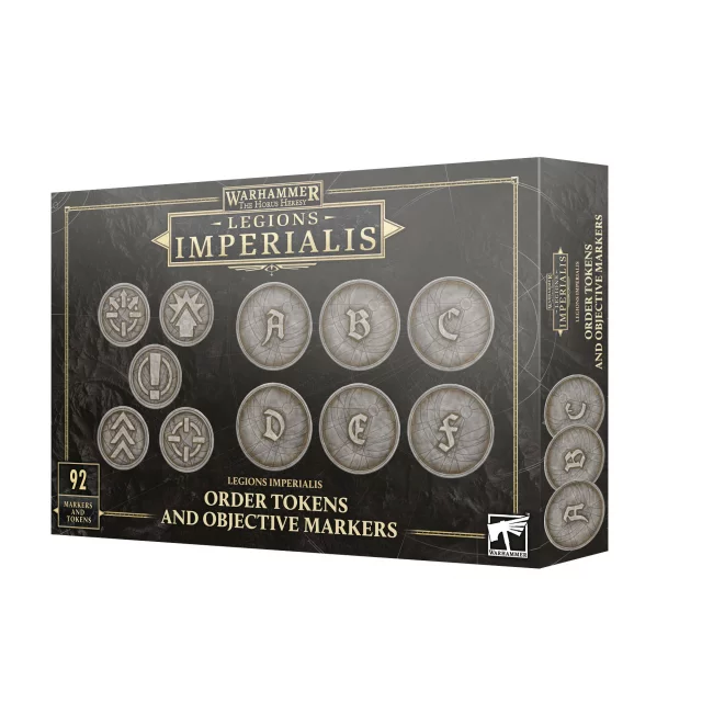 Warhammer: The Horus Heresy - Legions Imperialis: Order Tokens and Objective Markers (92 Stck) - Brettspiel