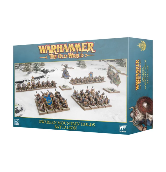 Warhammer The Old World - Dwarfen Mountain Holds - Battalion (66 Figuren) (beschädigte Verpackung) - Warhammer: Old World