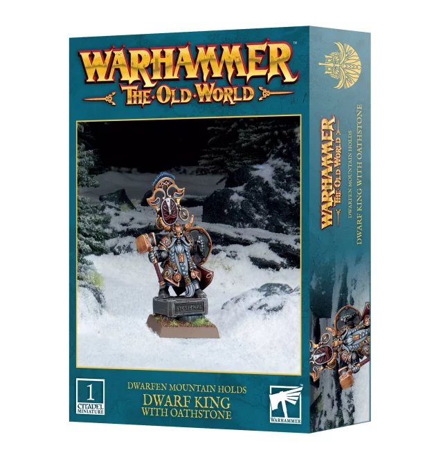 Warhammer The Old World - Dwarfen Mountain Holds - Dwarf King with Oathstone (1 Figur) - Warhammer: Old World