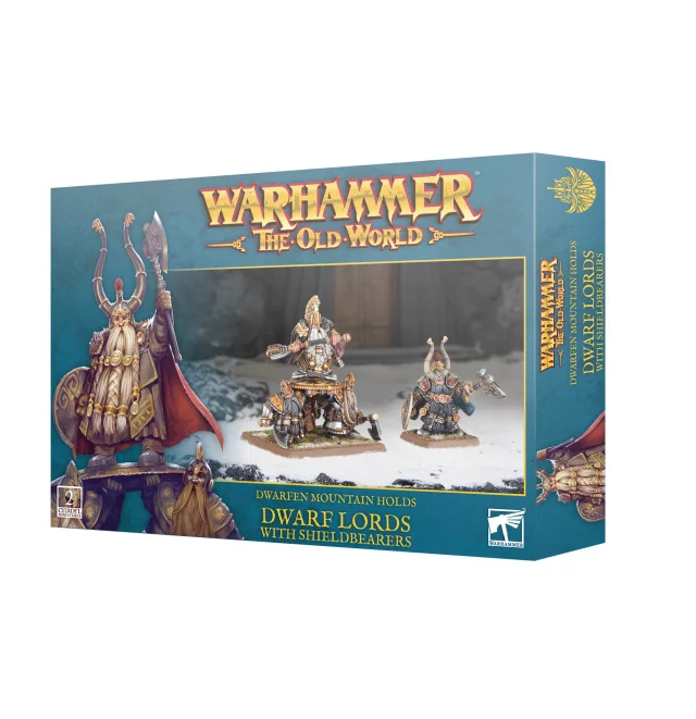 Warhammer The Old World - Dwarfen Mountain Holds - Dwarf Lords with Shieldbearers (2 Figuren) - Warhammer: Old World