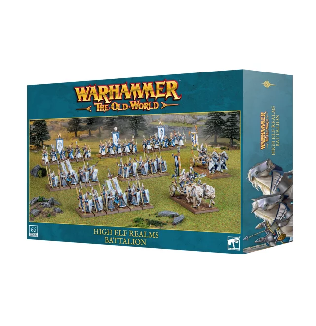 Warhammer The Old World - High Elf Realms - Battalion (66 Figuren) (beschädigte Verpackung) - Warhammer: Old World