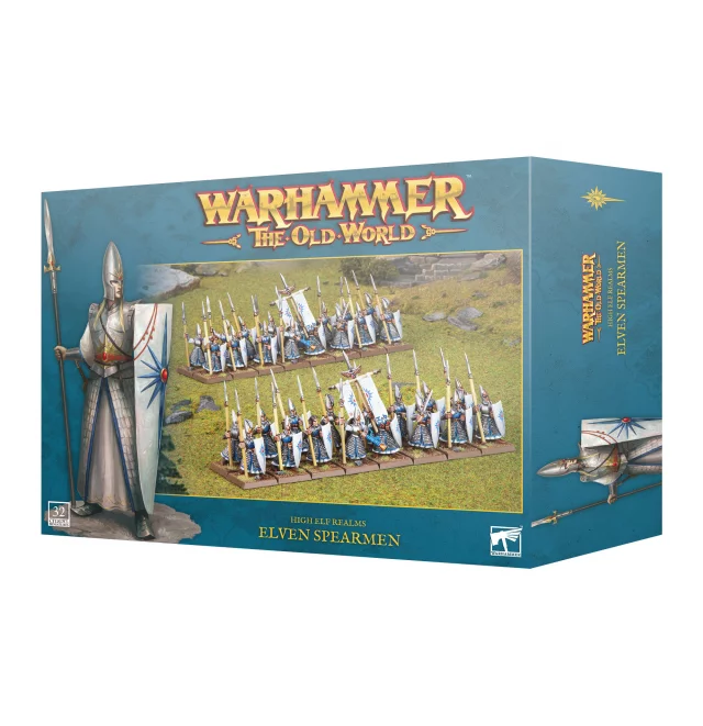 Warhammer The Old World - High Elf Realms - Elven Spearmen (32 Figuren) (beschädigte Verpackung) - Warhammer: Old World