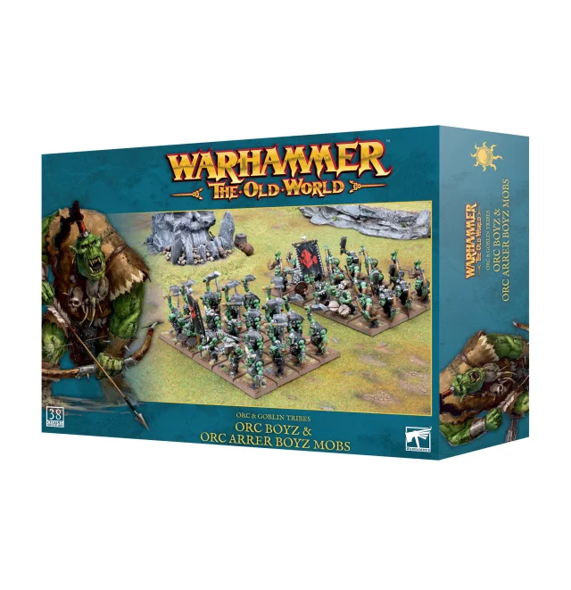 Warhammer The Old World - Orc & Goblin Tribes - Orc Boyz & Orc Arrer Boyz Mobz (38 Figuren) - Warhammer: Old World