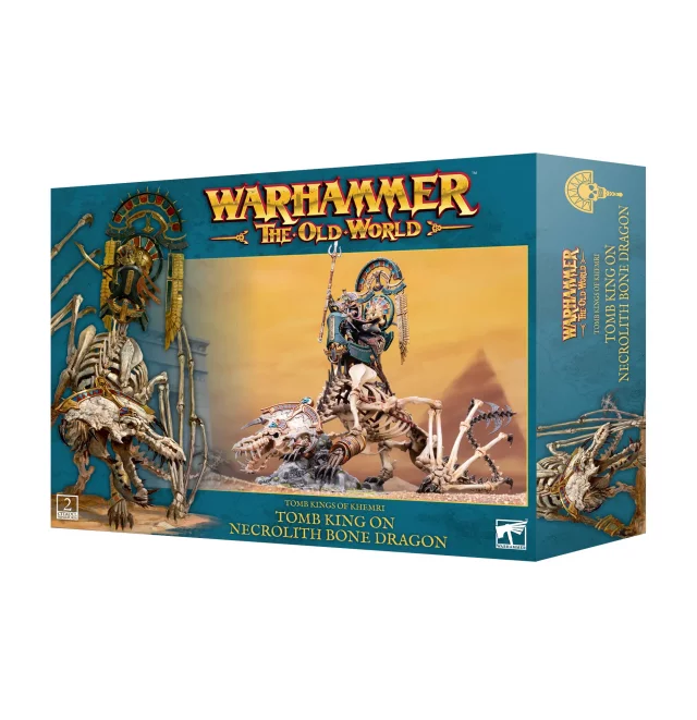 Warhammer The Old World - Tomb Kings of Khemri - Tomb King On Necrolith Bone Dragon (2 Figuren) - Warhammer: Old World