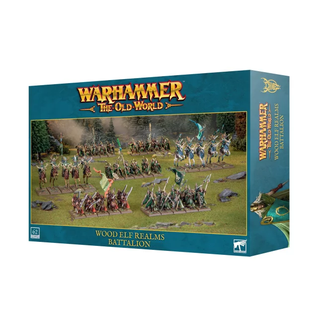 Warhammer The Old World - Wood Elf Realms - Battalion (62 Figuren) - Warhammer: Old World