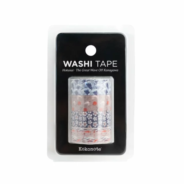 Washi Tape Hokusai - The Great Wave of Kanagawa (4 Stück) - Made in Japan